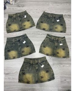 Chân Váy Jean Ngắn Trơn Chất Jean Dày Dặn Dễ Mix Đồ Hottren