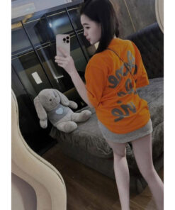 Set Áo Thun Cam From Rộng Mix Chân Váy Nỉ Hottren 2025