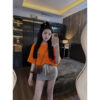Set Áo Thun Cam From Rộng Mix Chân Váy Nỉ Hottren 2025