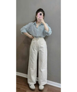 Quần ống rộng trắng siêu hot mang phong cách trẻ trung năng động