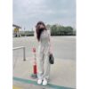 Set Bộ Đồ Nữ ,Áo 2 Dây Bản To Mix Quần Ống Rộng In Chữ Chaneo Hotttren
