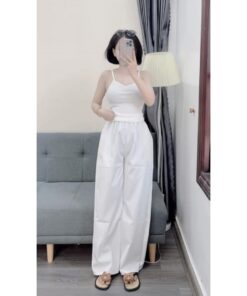 Set Bộ Áo 2 Dây Nhỏ Mix Quần Kaki Túi Nắp Xịn Xò Phong Cách Trẻ Trung Cá Tính