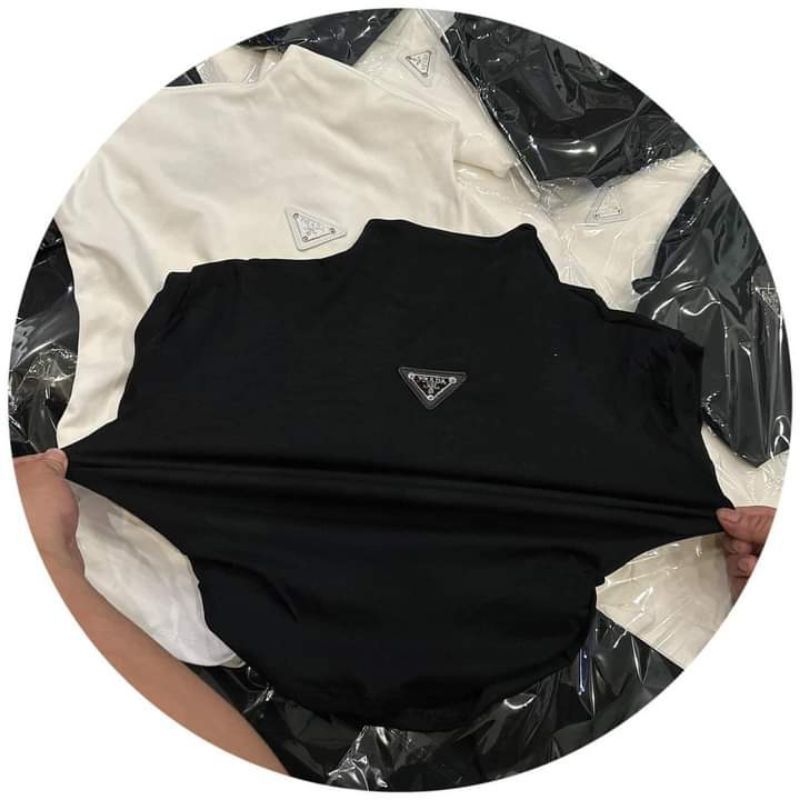 Áo Thun Bozip Cổ 3p Gắn Logo Tam Giác From Ôm Phong Cách Trẻ Trung Hottren