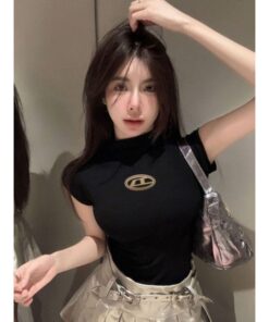 Áo Thun Bozip Cổ 3p Gắn Logo Tam Giác From Ôm Phong Cách Trẻ Trung Hottren