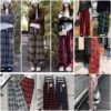Quần Kẻ Caro Ống Rộng Cạp Chun Chất Cát Hàn Xịn Xò Dễ Mix Đồ