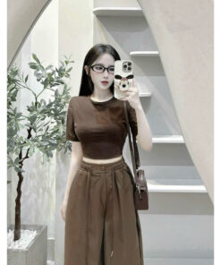 Quần rút gấu chất vải mềm siêu co dãn phối với mọi outfit