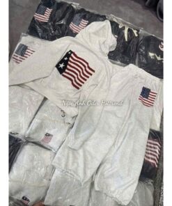 Sét Bộ Unisex Áo Khoác Zip Nỉ bông Hình Cờ Siêu Đẹp - Áo Khoác Hoodie Mix Quần Suông Form Rộng Boxy Nam Nữ Đủ Mẫu Hot