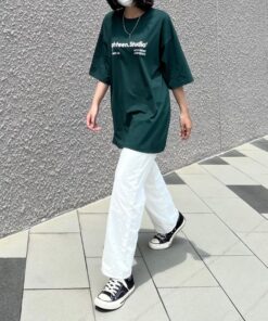 Set Quần Suông Ống Rộng Chất Kaki Mềm +Kèm Áo Thun Tay Lỡ Form Unisex
