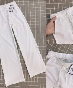 Quần Ống Rộng Túi Nắp Cạp Chun, Chất Quần Kaki Mềm Mịn sihoangngan